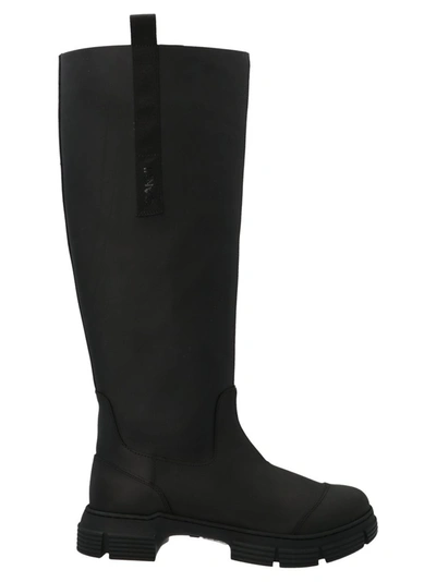 Shop Ganni Country Knee-high Boots