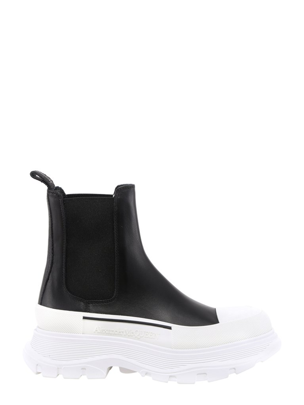 Alexander McQueen Tread Slick Chelsea Boot Black White