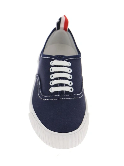 Shop Thom Browne Heritage Panelled Sneakers In Navy