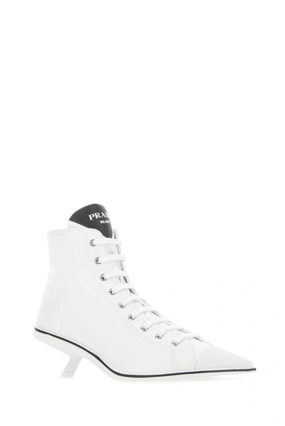 Shop Prada Synthesis Heeled High In White