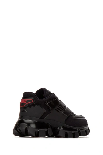 Shop Prada Cloudbust Thunder Sawtooth Sole Sneaker In Black