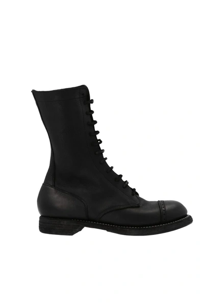 Shop Guidi Laced Up Mid In Black