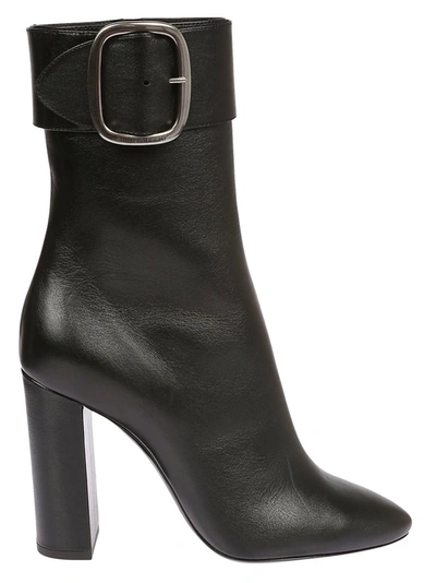 Shop Saint Laurent Joplin Ankle Boots In Black