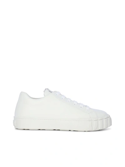 Shop Miu Miu Logo Patch Sneakers In White