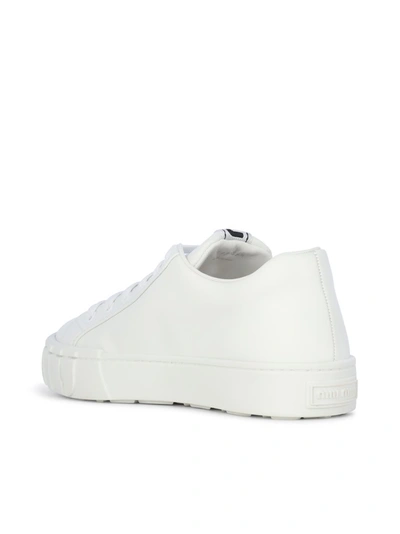 Shop Miu Miu Logo Patch Sneakers In White