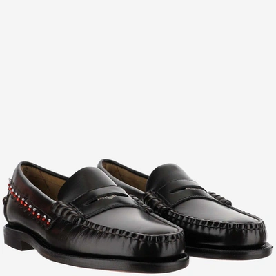 Shop Alanui Beaded Loafers In Brown