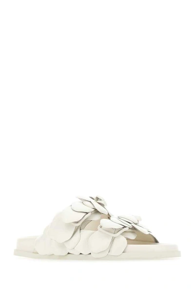 Shop Valentino Atelier 03 Rose Edition Slide Sandals In White