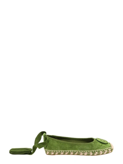 Shop Tory Burch Minnie Ankle Strap Espadrilles In Green