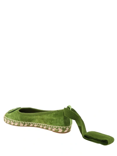 Shop Tory Burch Minnie Ankle Strap Espadrilles In Green