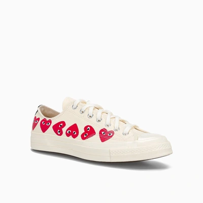 Shop Comme Des Garçons Play X Converse Chuck Taylor Heart 1970s Sneakers In White