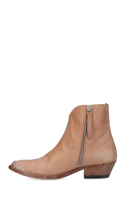 Shop Golden Goose Deluxe Brand Young Ankle Boots In Beige
