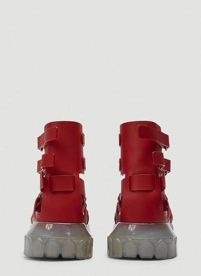 Shop Rick Owens Tractor Sandals In Red