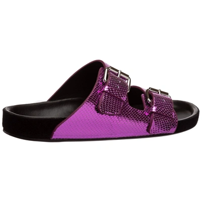 Shop Isabel Marant Lennyo Sandals In Purple