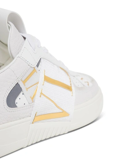 Shop Valentino Vl7n Band Sneakers In White