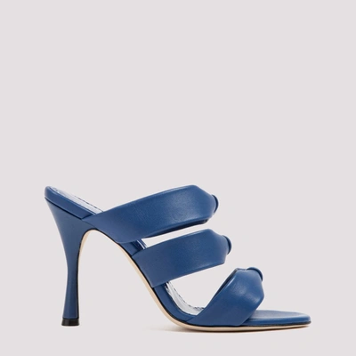 Shop Manolo Blahnik Gyrica Pumped Sandals In Blue