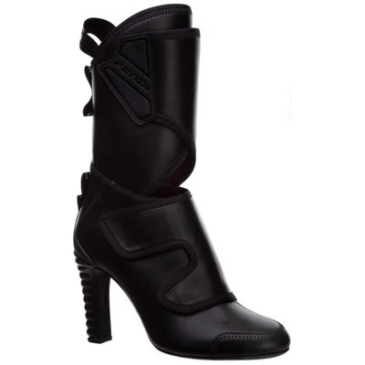 Shop Fendi Promenade Heeled Boots In Black