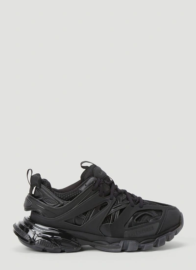 Shop Balenciaga Track Clear Sole Sneakers In Black