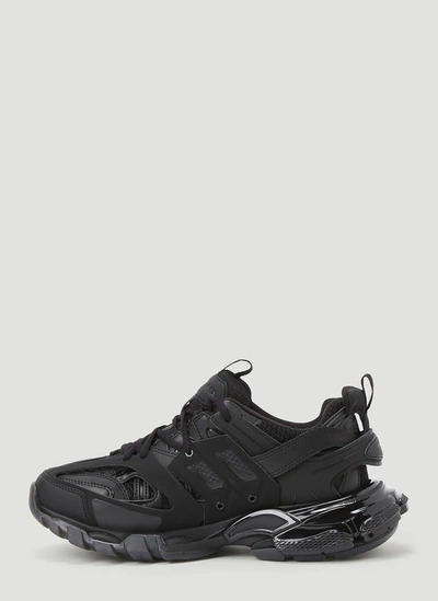 Shop Balenciaga Track Clear Sole Sneakers In Black