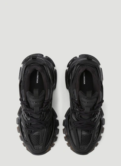 Shop Balenciaga Track Clear Sole Sneakers In Black