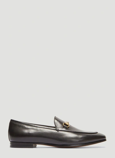 Shop Gucci Jordaan Horsebit Loafers In Black