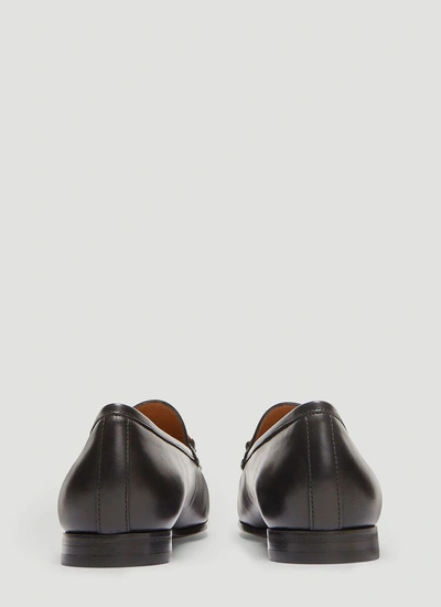 Shop Gucci Jordaan Horsebit Loafers In Black