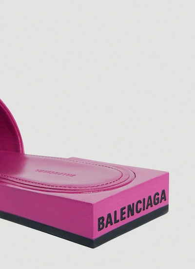Shop Balenciaga Box Flat Sandals In Pink