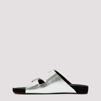 Shop Isabel Marant Lennyo Sandals In Silver
