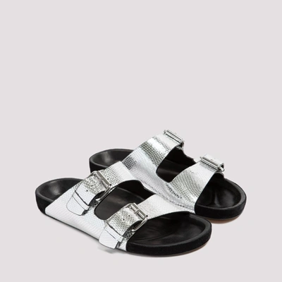 Shop Isabel Marant Lennyo Sandals In Silver