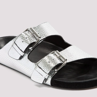 Shop Isabel Marant Lennyo Sandals In Silver