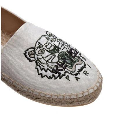 Shop Kenzo Tiger Embroidered Espadrilles In White