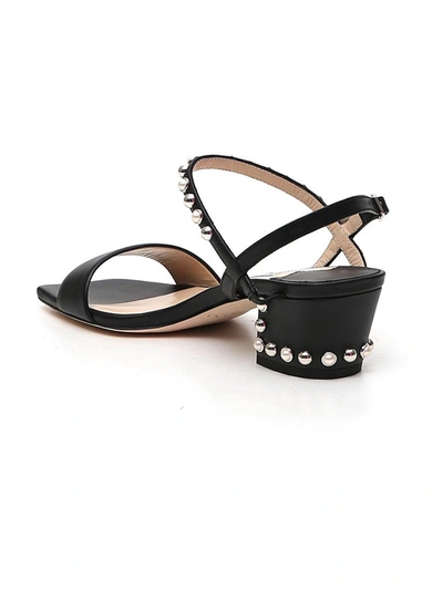 Shop Jimmy Choo Aadra 45 Embellished Sandals In Black