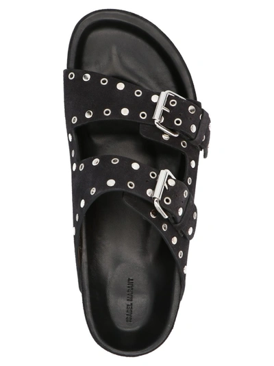 Shop Isabel Marant Lennyo Studded Sandals In Black