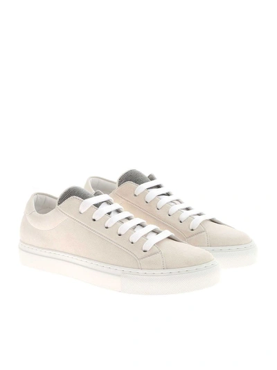 Shop Brunello Cucinelli Bead Embellished Sneakers In Beige