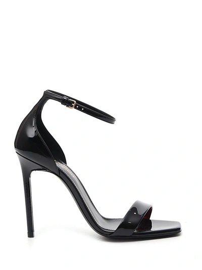 Shop Saint Laurent Jane 105 Sandals In Black