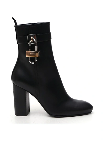 Shop Givenchy 4g Logo Padlock Boots In Black