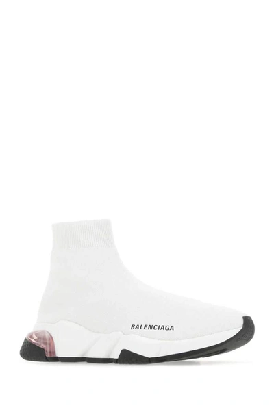 Shop Balenciaga Speed Clear Sole Sneakers In White