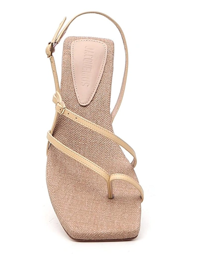 Shop Jacquemus Les Sandals Basgia Strap Sandals In Beige