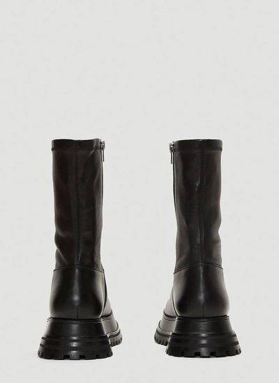 Shop Burberry Hurr Chunky Sole Zip In Black