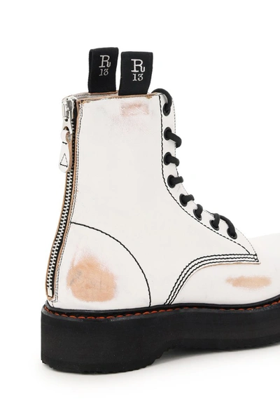Shop R13 Lace Up Combat Boots In White