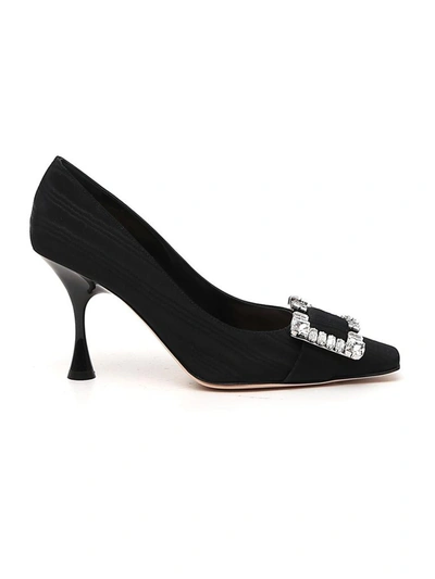 Shop Sergio Rossi Embellished Pointed Toe Pumps In Black