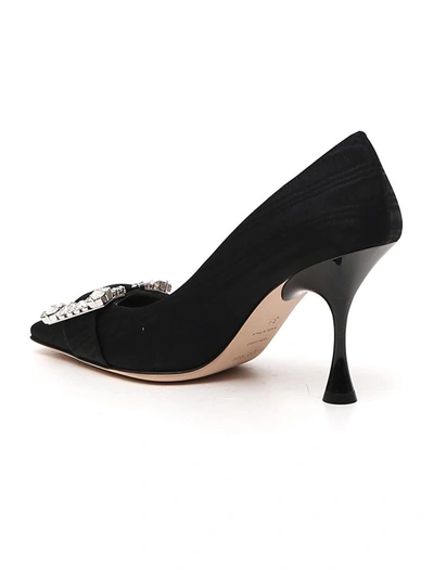 Shop Sergio Rossi Embellished Pointed Toe Pumps In Black