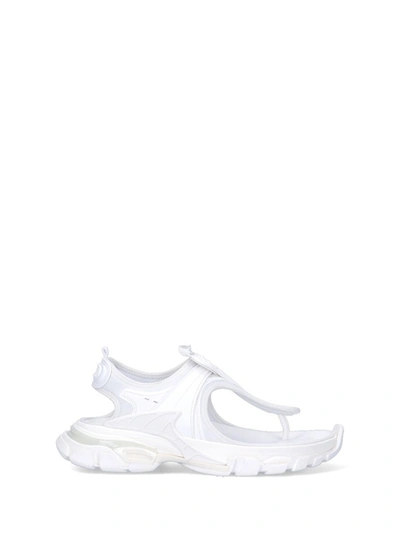 Shop Balenciaga Track Thong Sandals In White