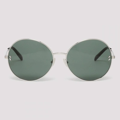 Shop Stella Mccartney Eyewear Round Frame Sunglasses In Silver