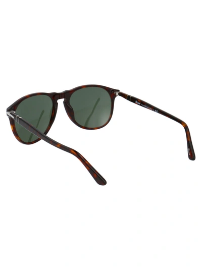 Shop Persol Round Frame Sunglasses In Brown
