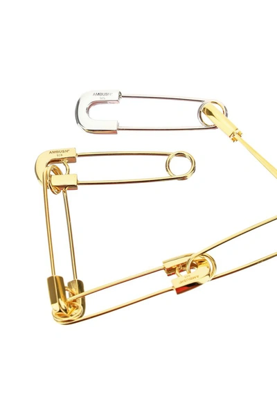 Shop Ambush Safety Pin Bracelet In Gold