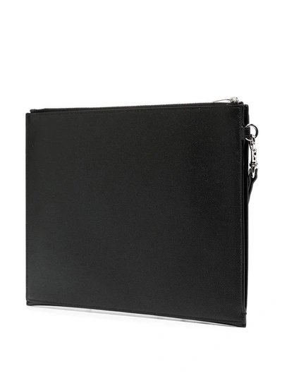 Shop Saint Laurent Catherine Tablet Holder In Black