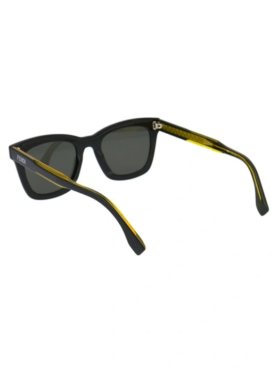 Shop Fendi Eyewear Square Frame Sunglasses In Black