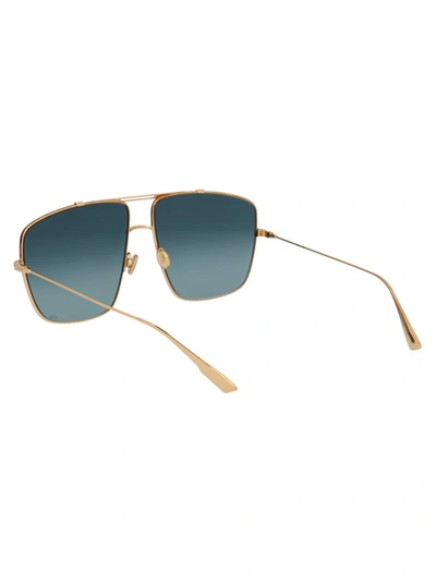 Shop Dior Eyewear Monsieur2 Square Frame Sunglasses In Gold