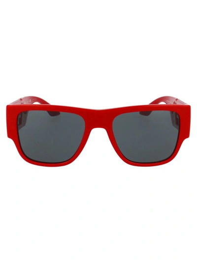 Shop Versace Eyewear Square Frame Sunglasses In Red