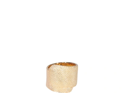 Shop Ambush Textured Tape Ring In Gold